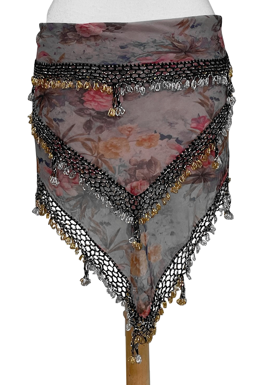 Soft floral print hip scarf