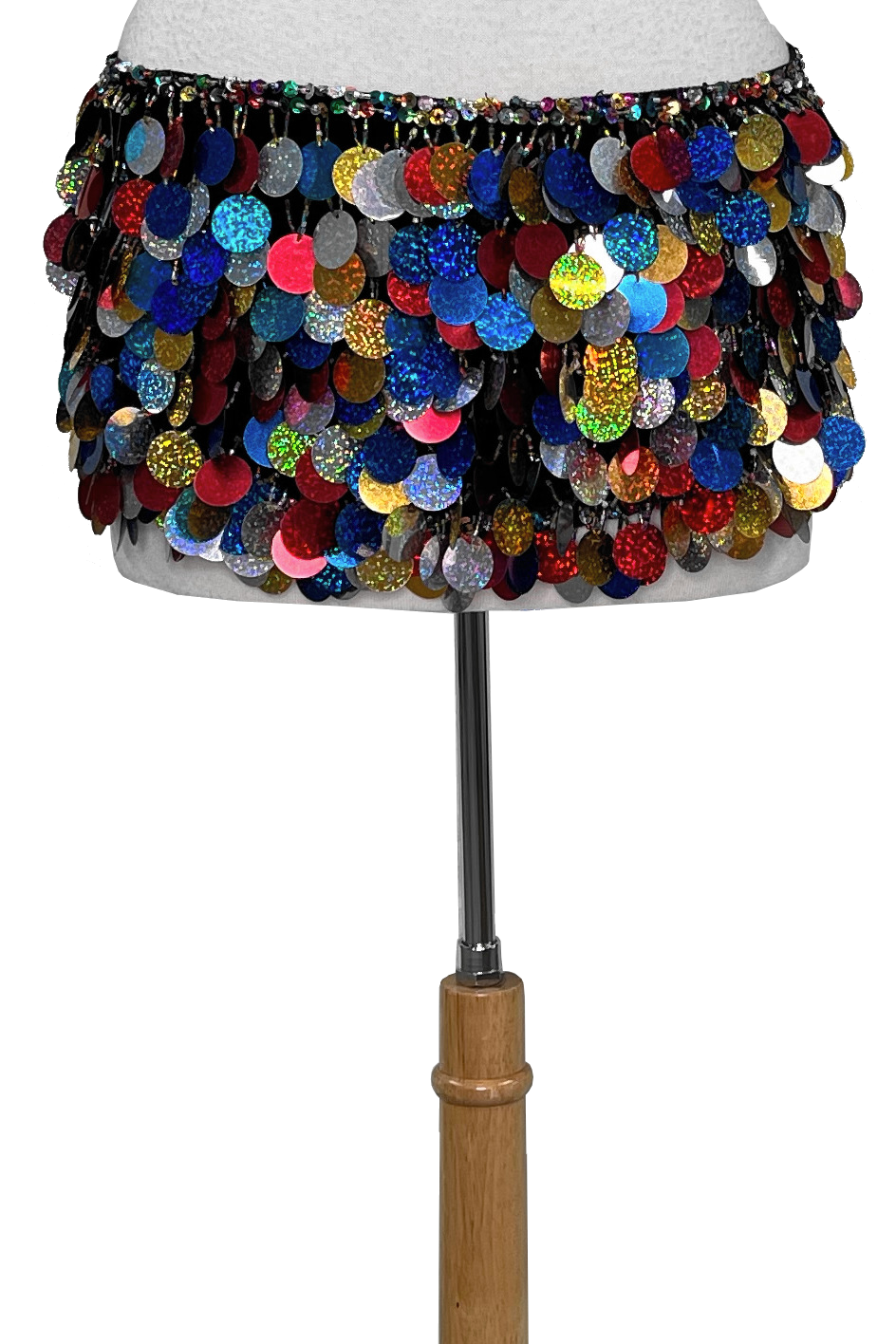 Paillette hip scarf with small sequins