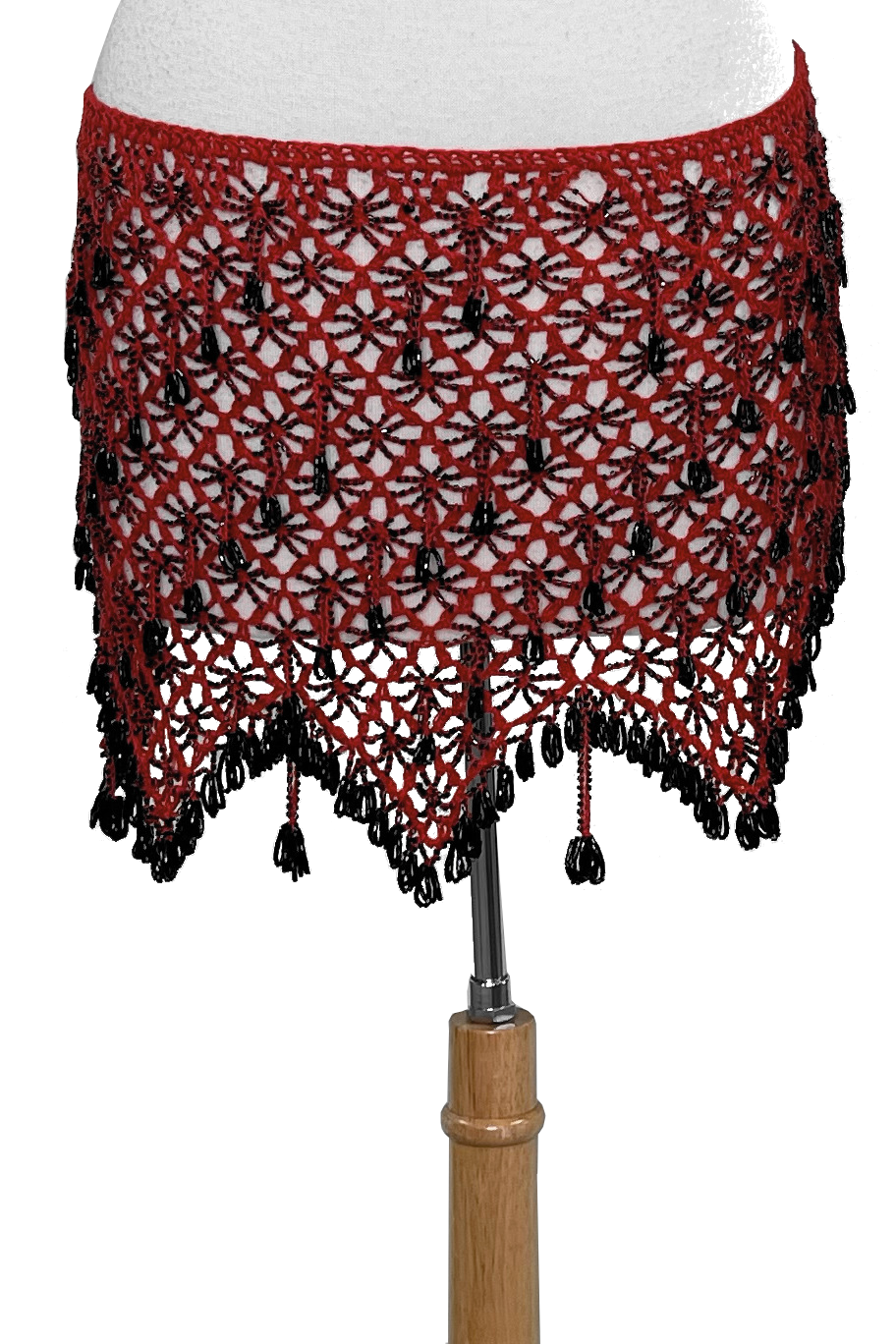 Beaded crochet shawl