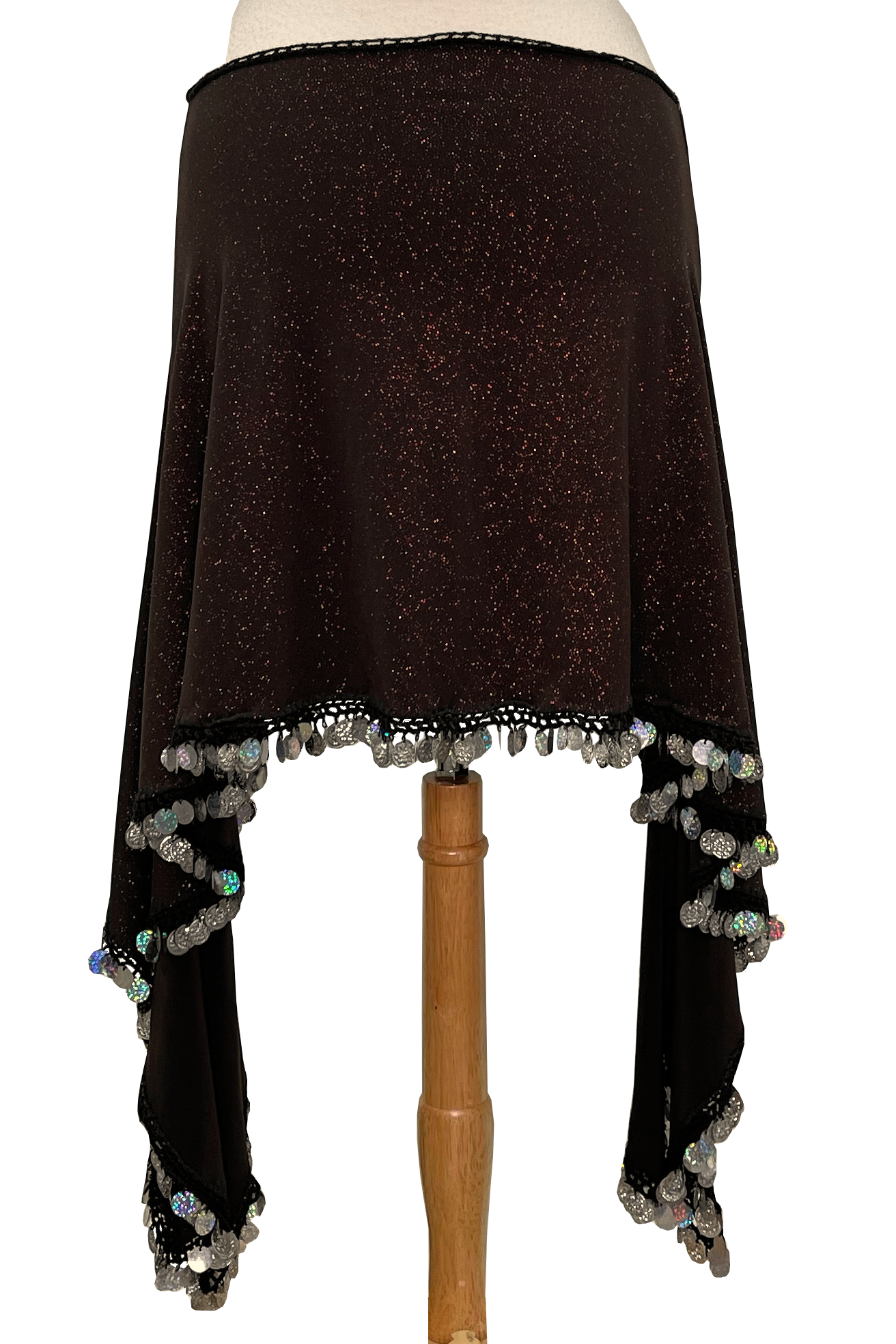 Glitter knit hip scarf for bellydance