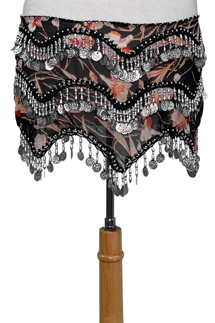 Scalloped hip scarf