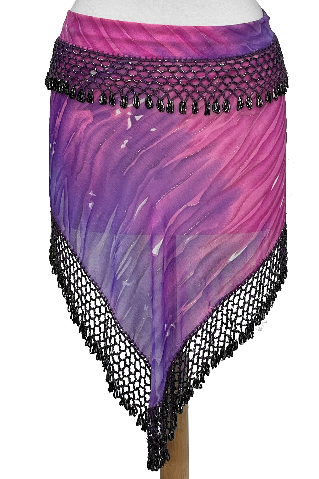 Pink and purple shawl for bellydance