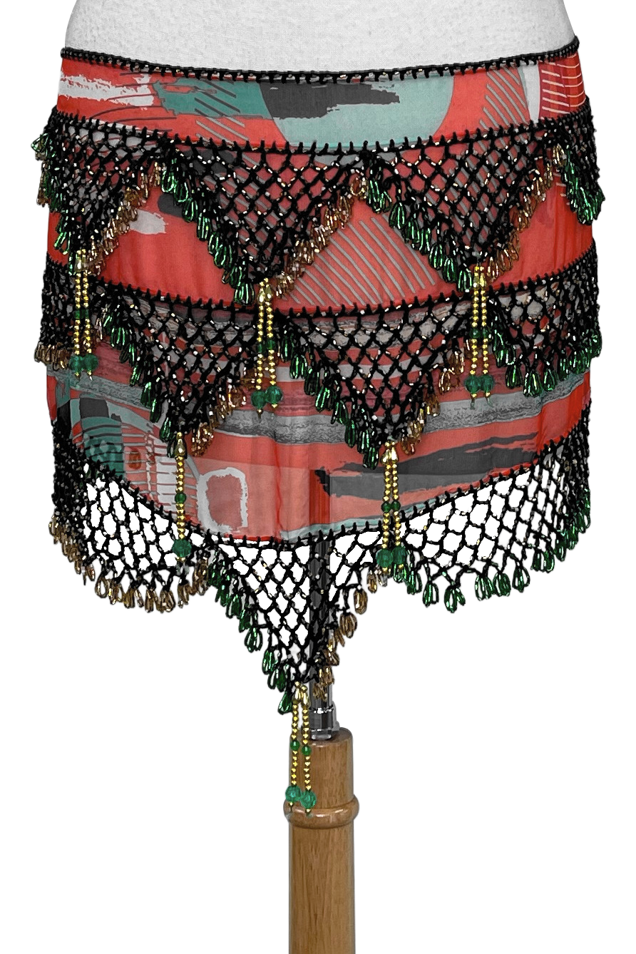 Geometric print hip scarf