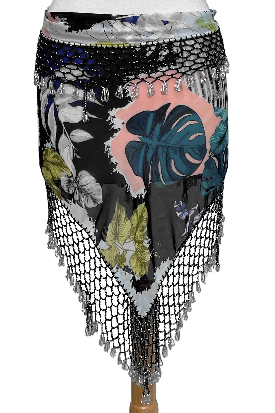 Monstera leaf shawl
