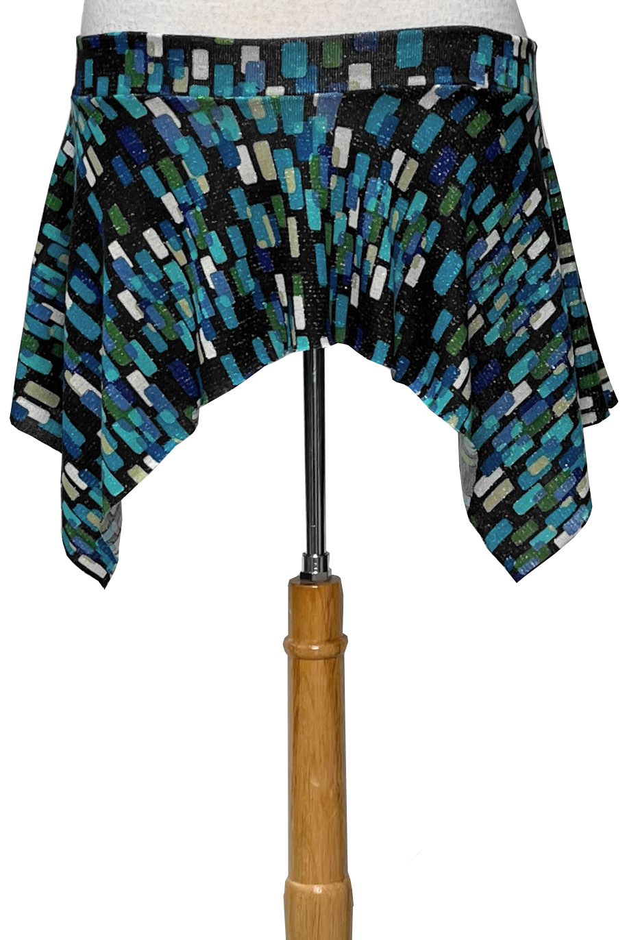 Metallic print stretch mini skirt