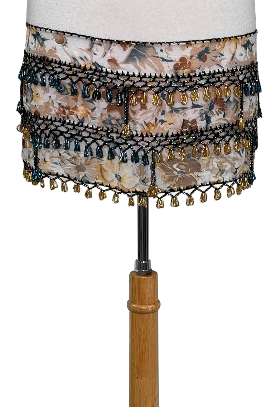 Glass bead hip scarf