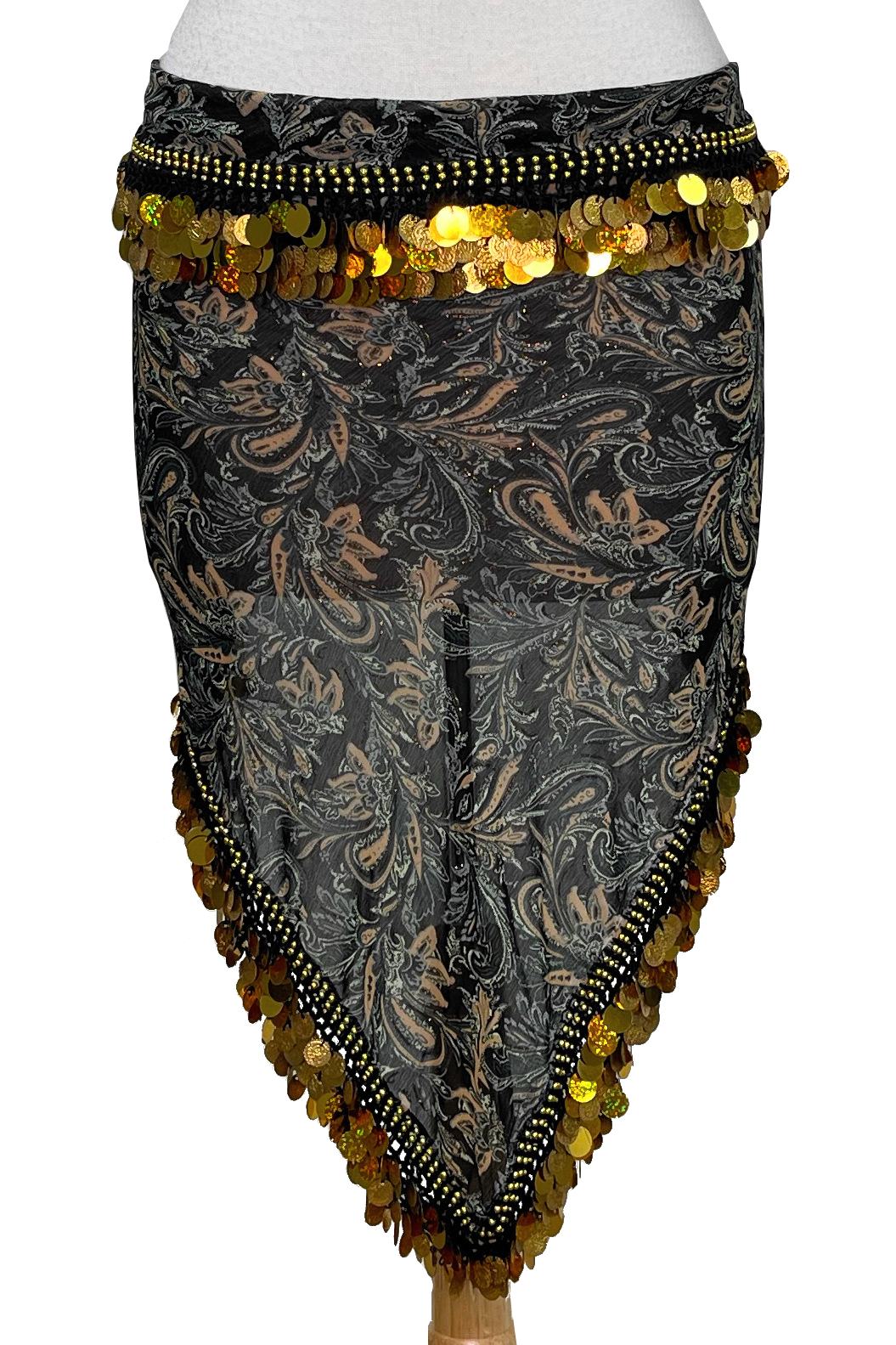 Paisley hip scarf for bellydance