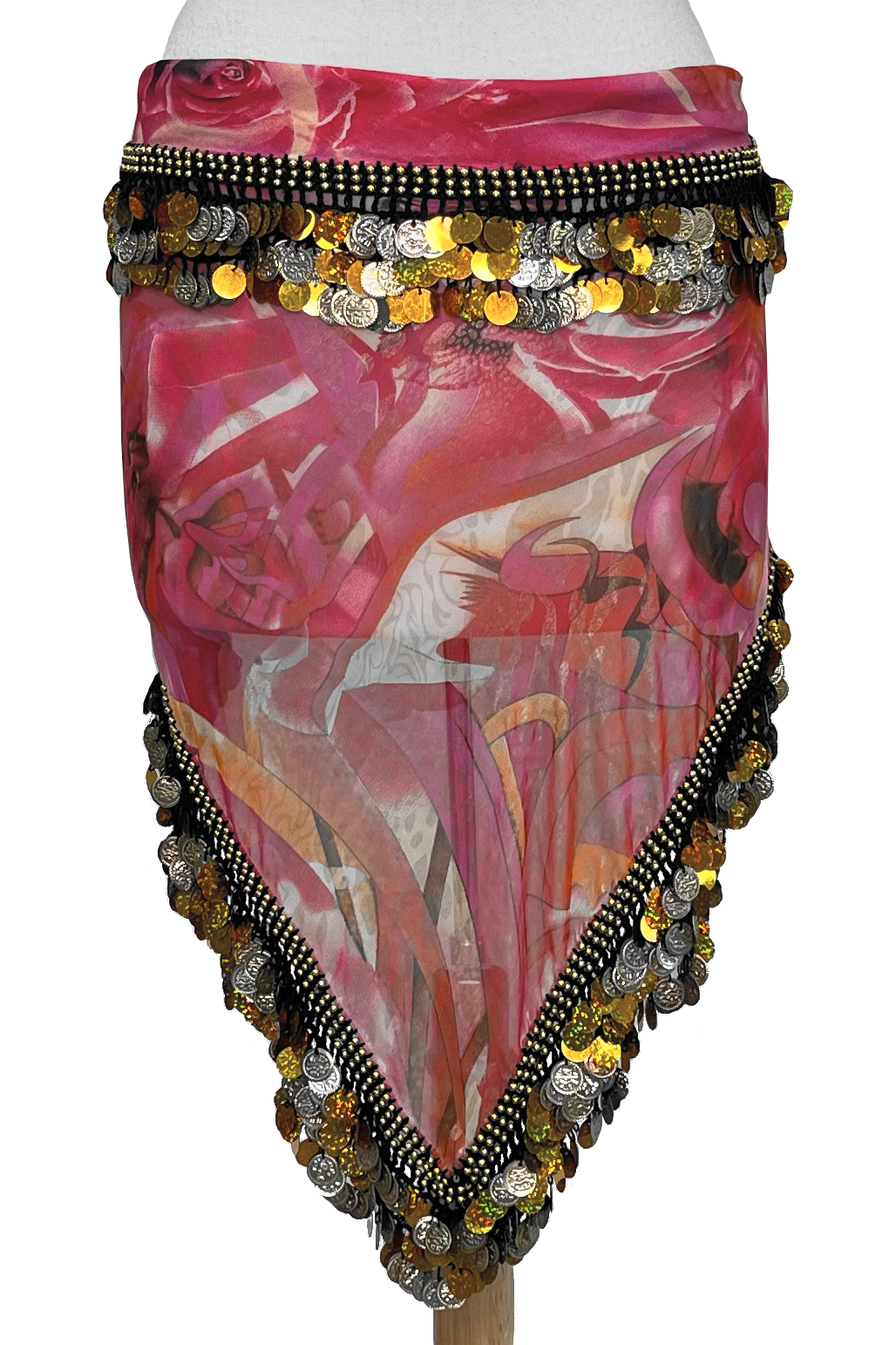 Metallic sheen hip scarf
