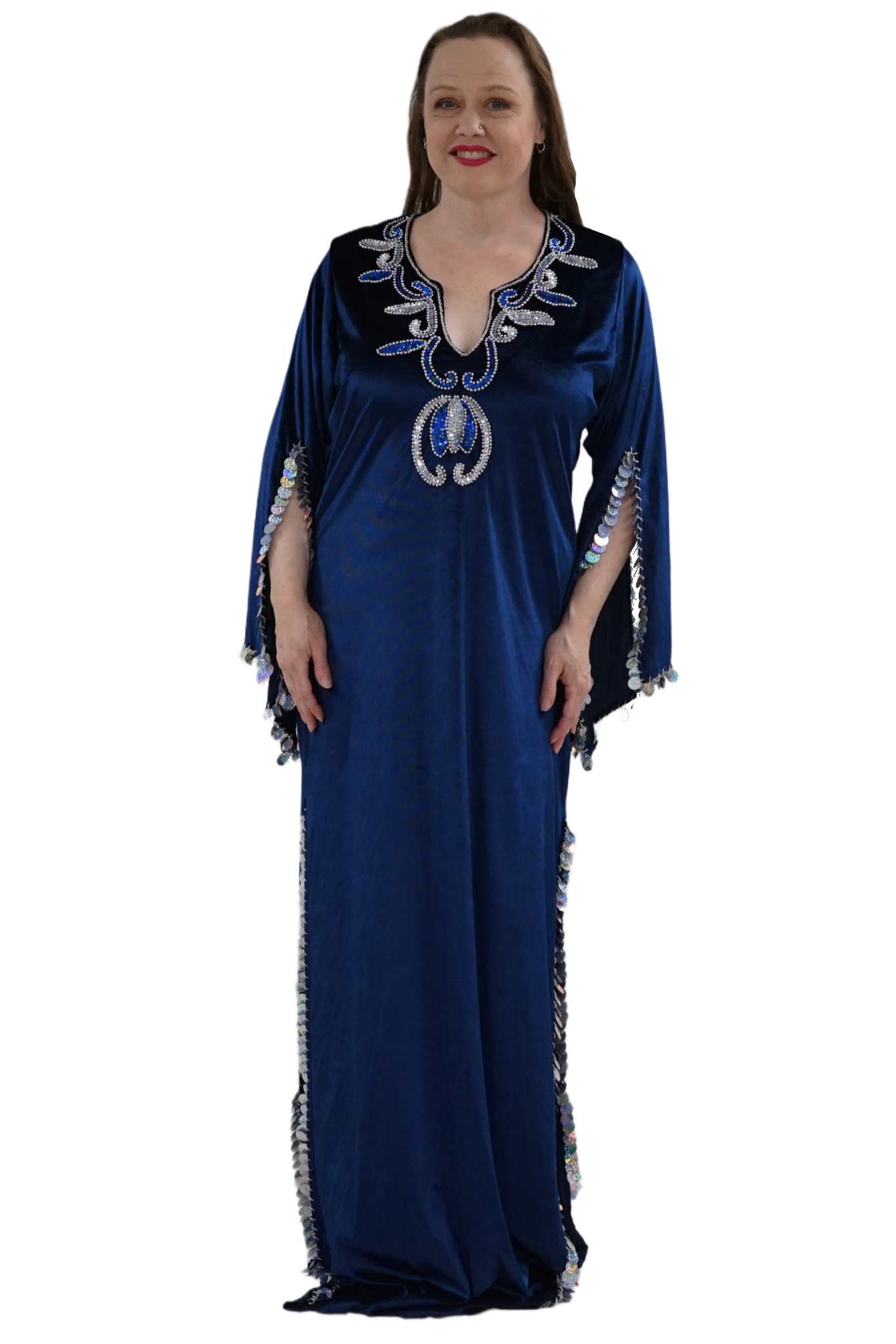 woman wearing a folkloric Egyptian dance costume