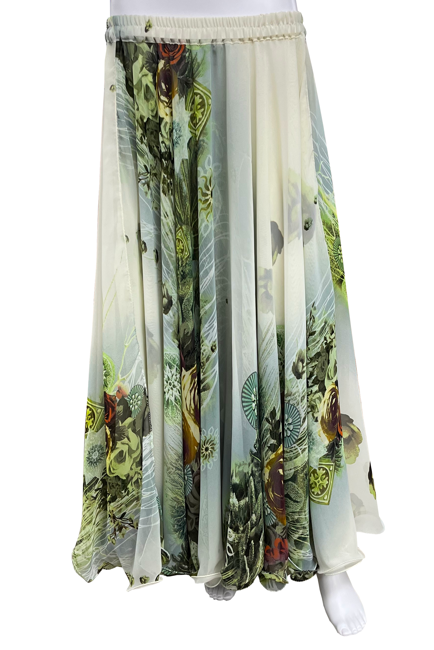 Double layer belly dance circle skirt