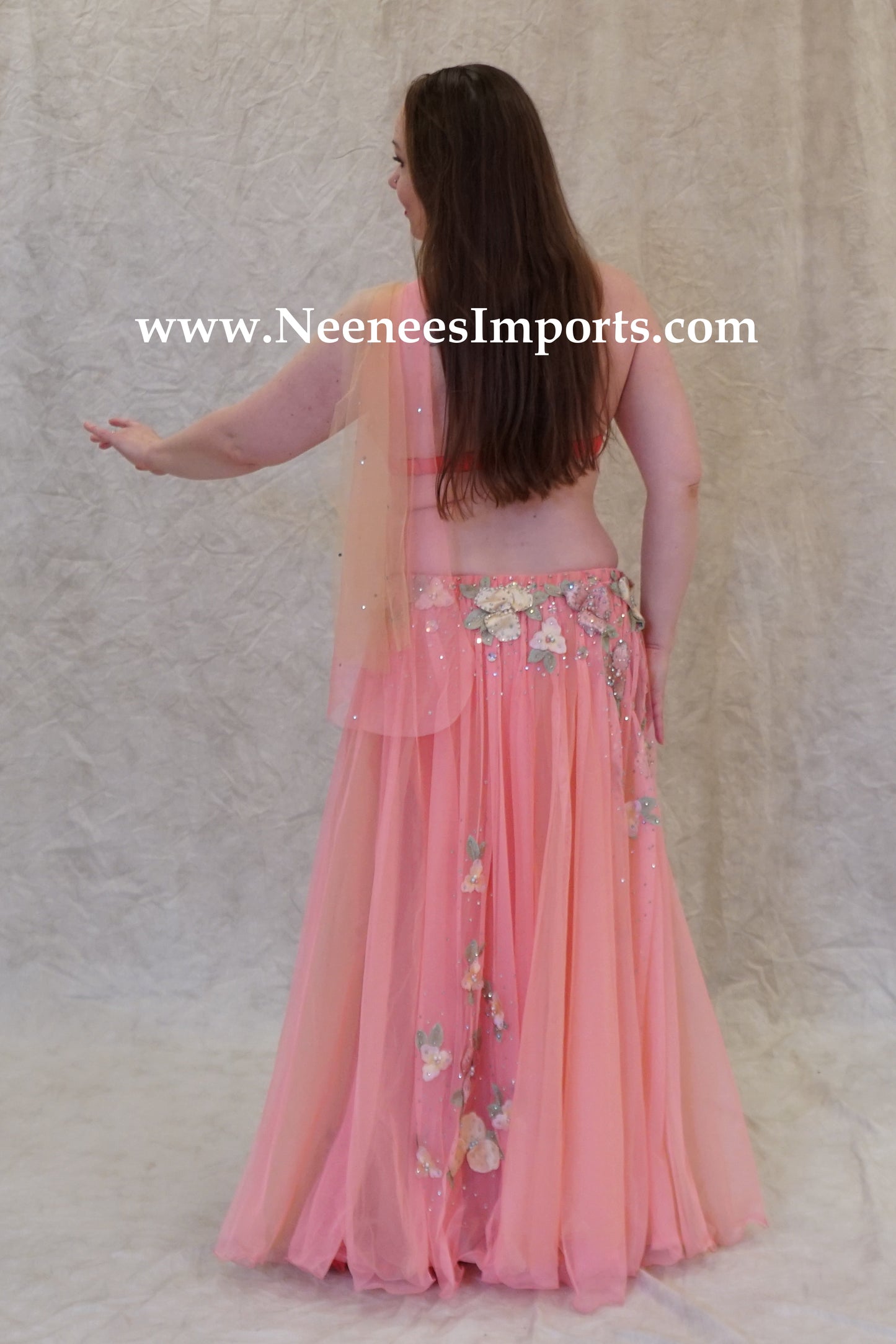 Floral belly dance costume