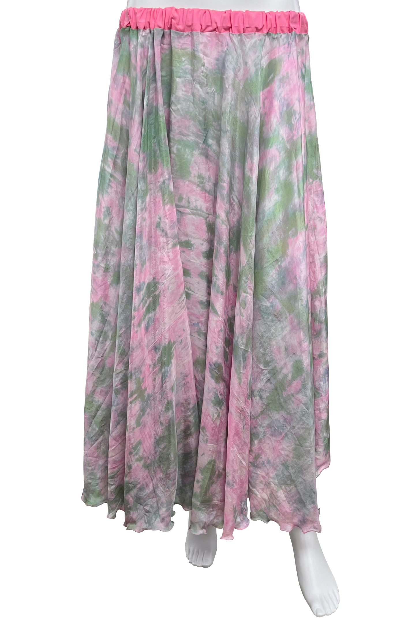 Tie dyed silk skirt