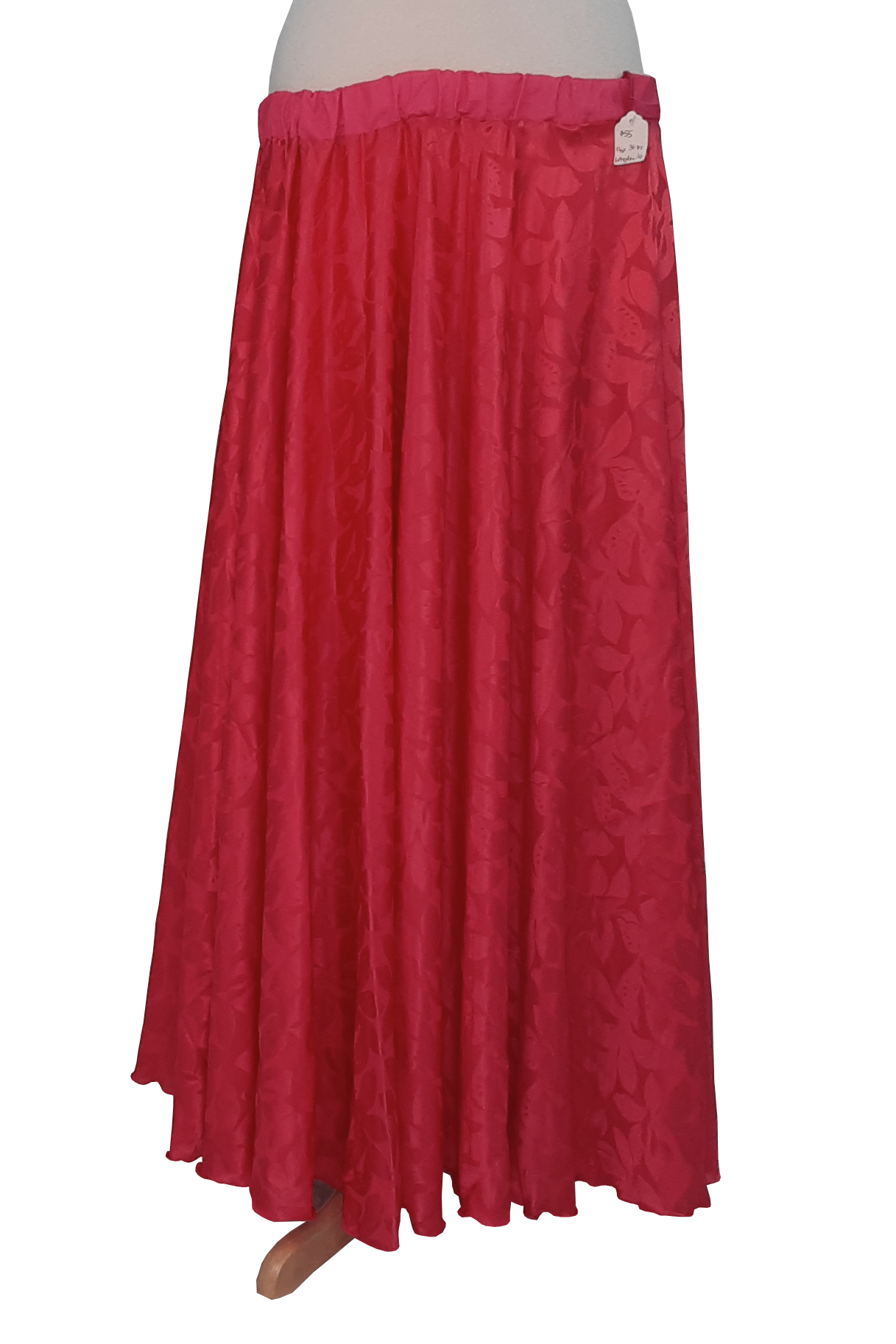 fuchsia circle skirt for bellydance on white background
