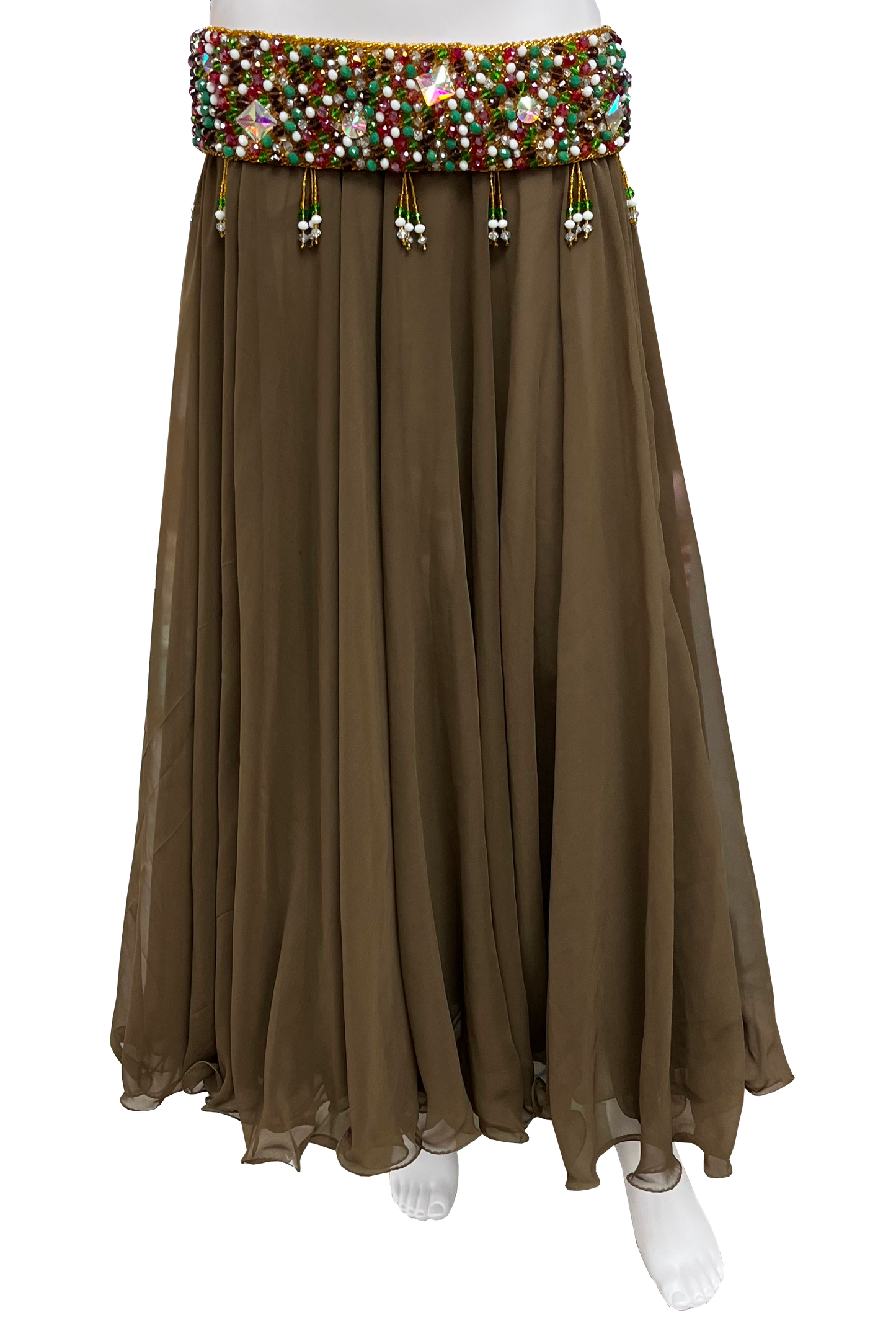 Light brown bellydance circle slirt