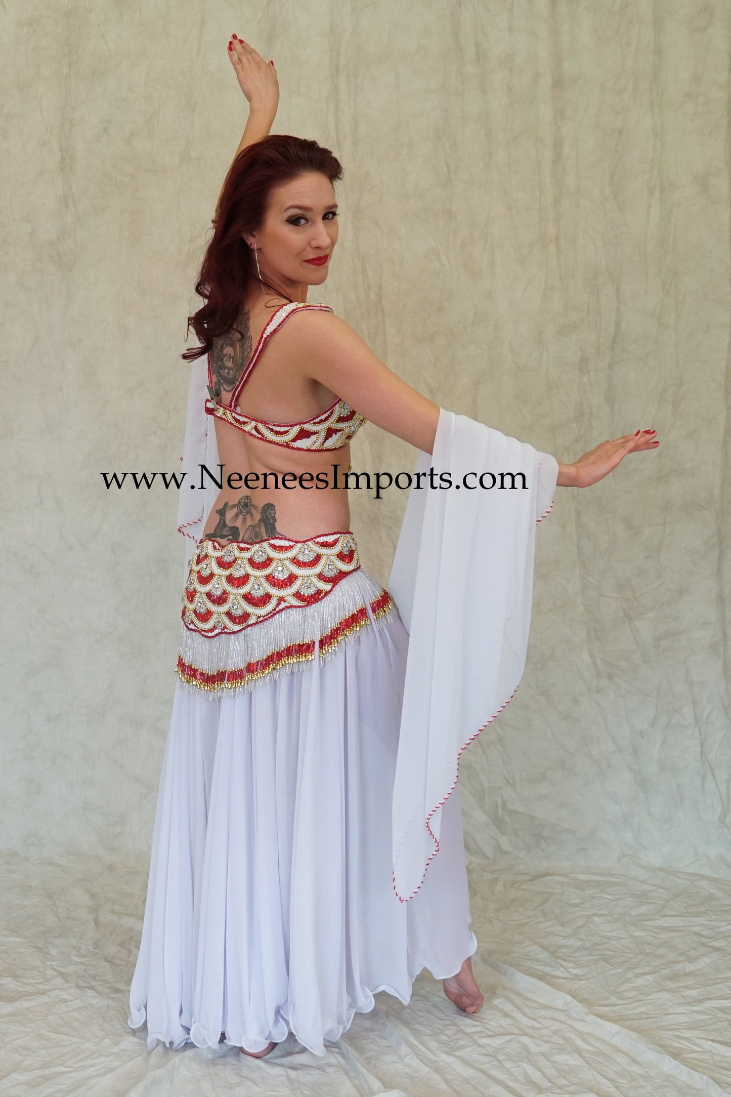 Two piece bellydance costume
