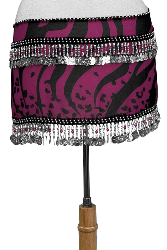 Jingly bellydance hip belt