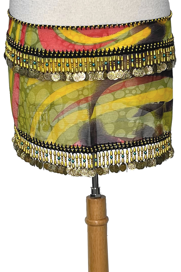 Bubble print hip scarf