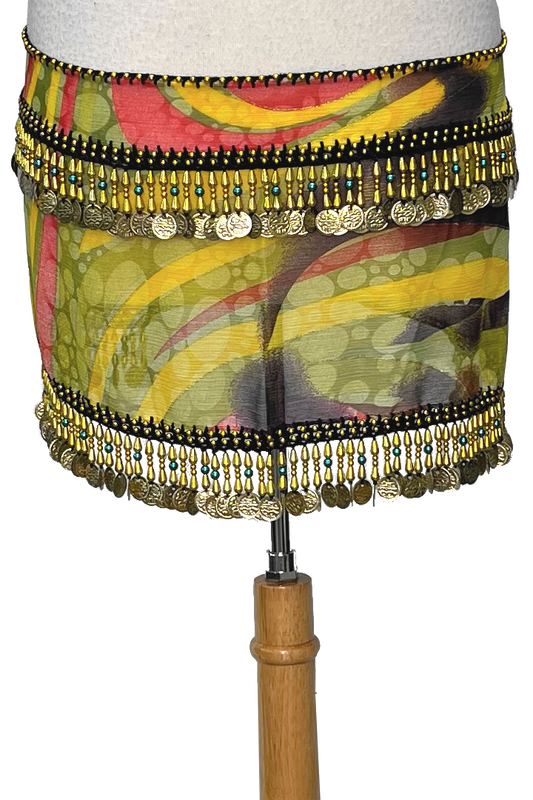 Bubble print hip scarf