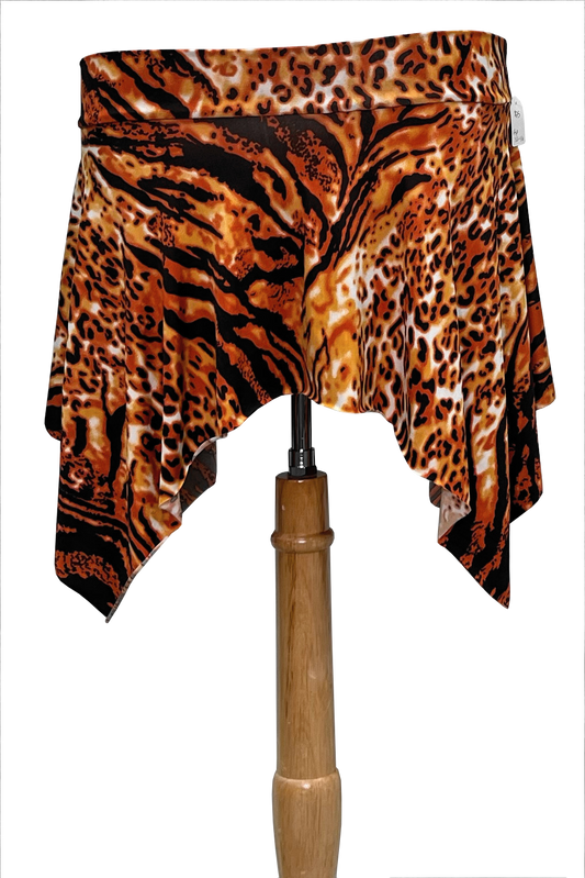 animal print mini skirt