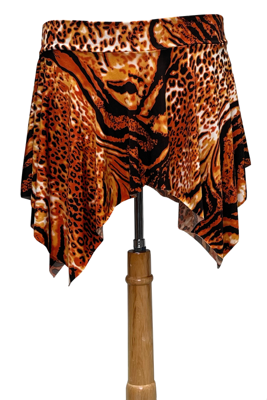 animal print mini skirt