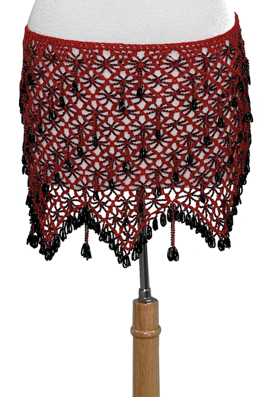 Beaded crochet shawl
