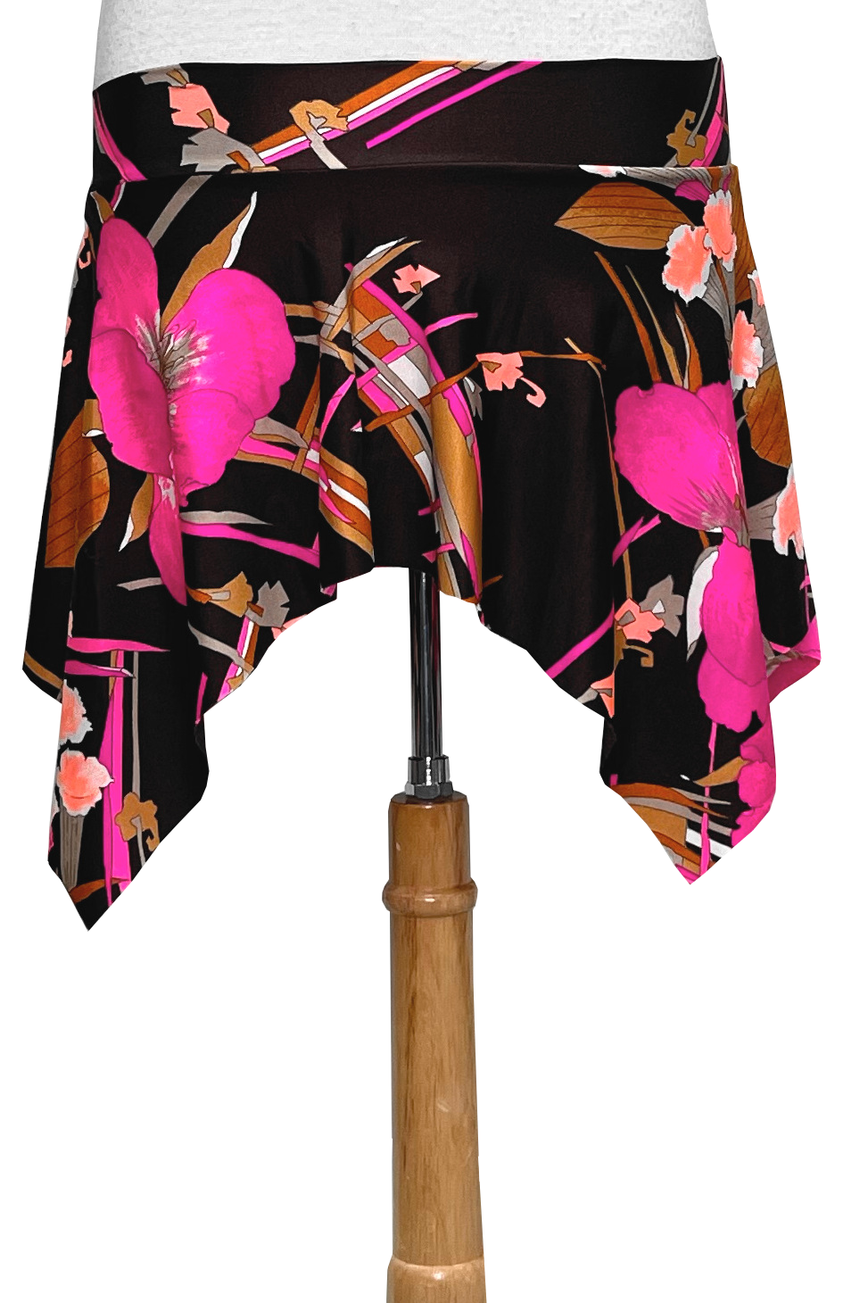 Pink on Brown Floral Flirt Skirt