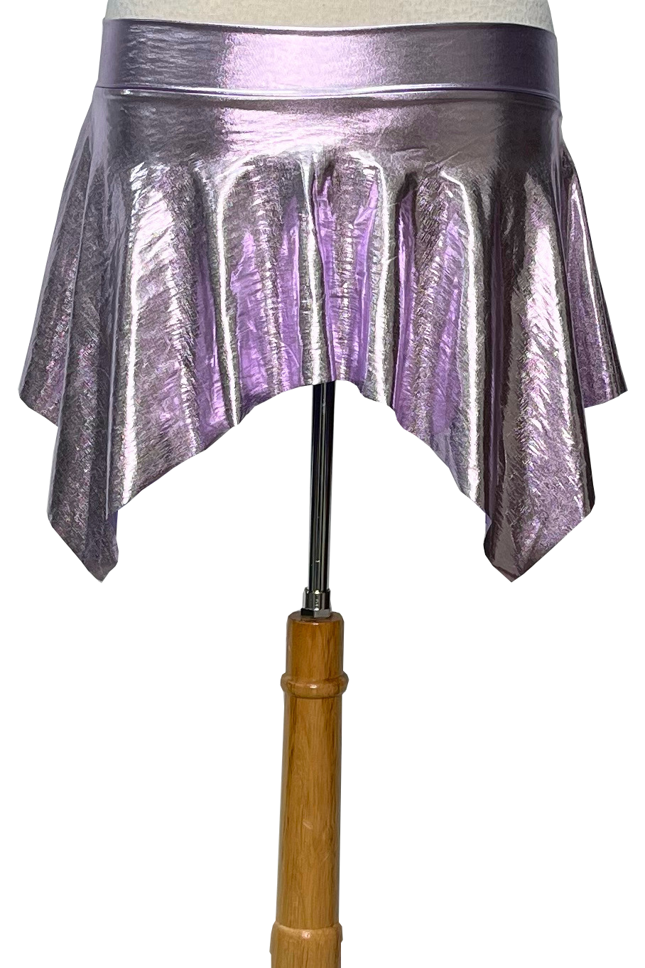 Metallic purple mini skirt
