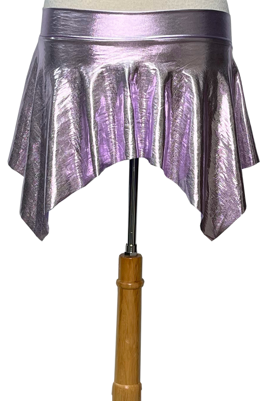 Metallic purple mini skirt