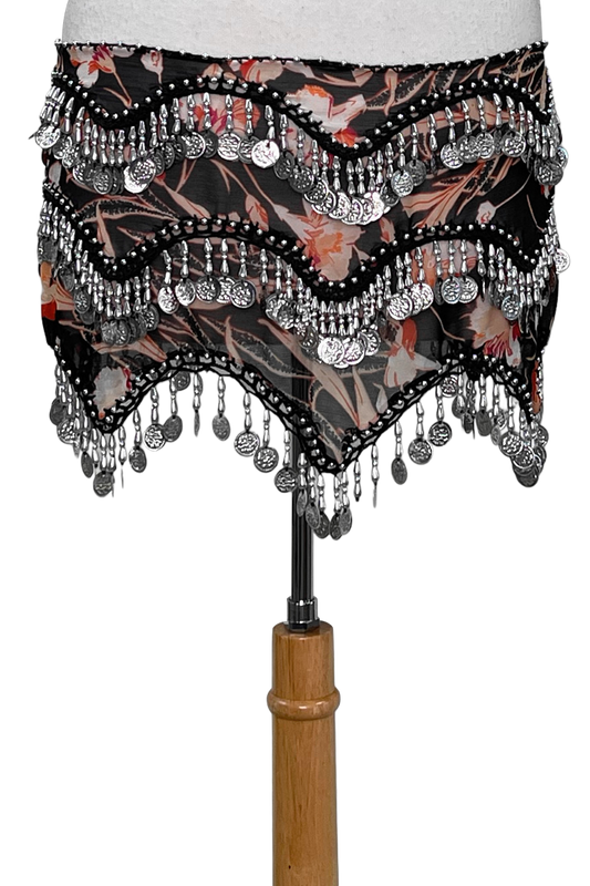 Scalloped hip scarf