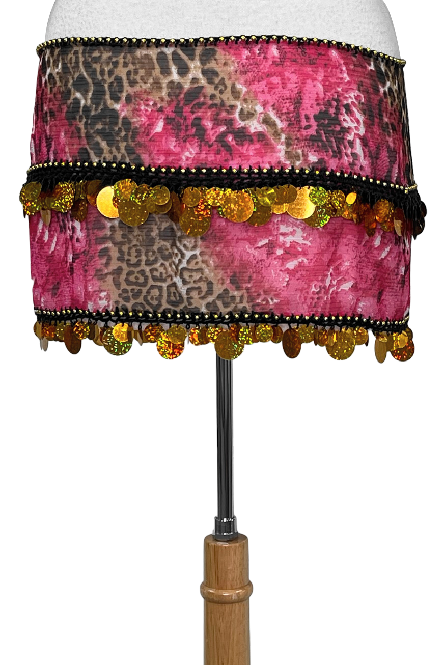 Pink and animal print hip wrap