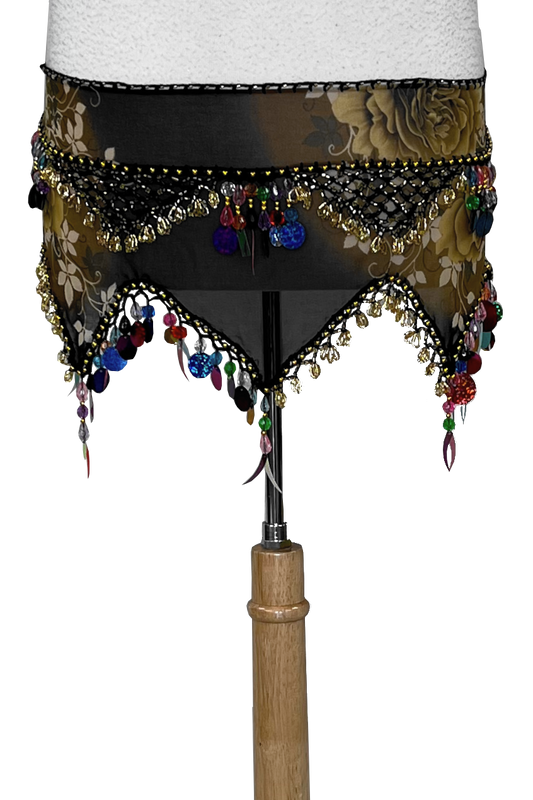 Floral bellydance hip scarf