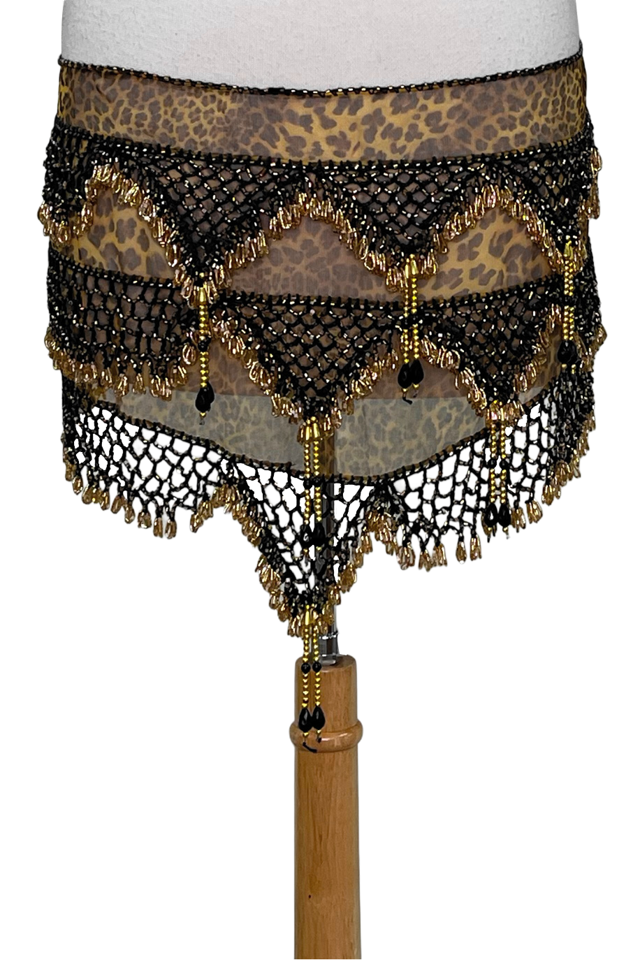 Animal print beaded scarf