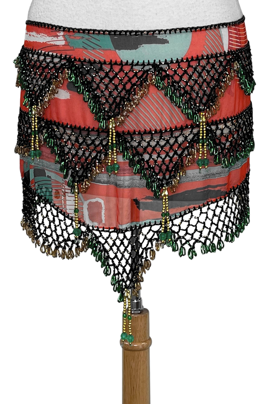 Geometric print hip scarf