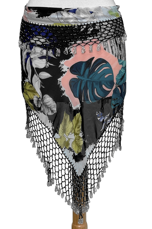 Monstera leaf shawl
