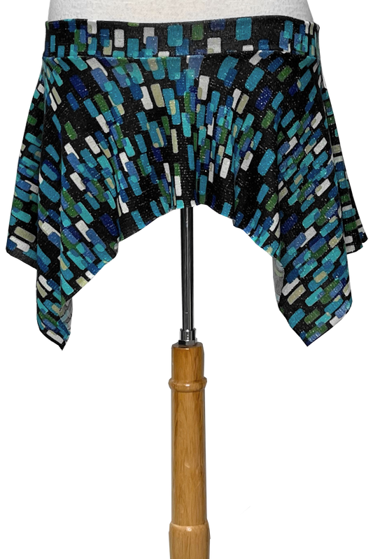 Metallic print stretch mini skirt