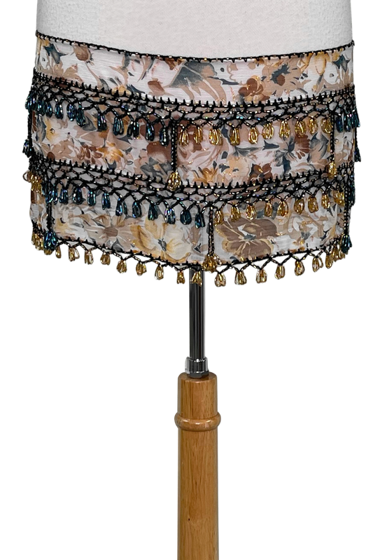 Glass bead hip scarf