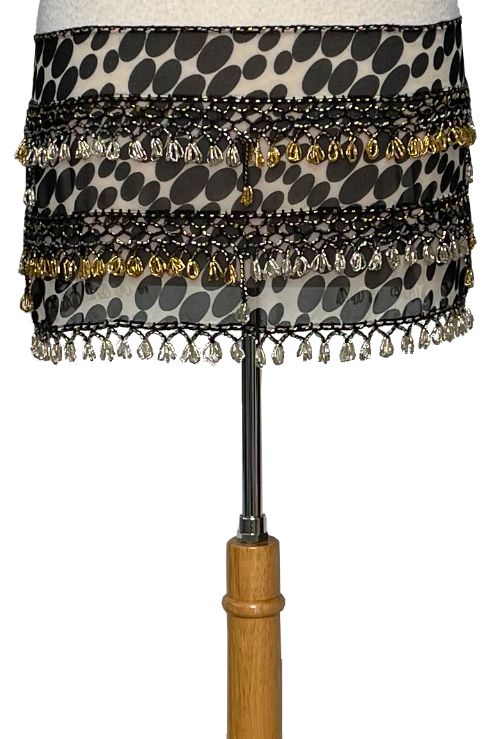 Circle print hip scarf