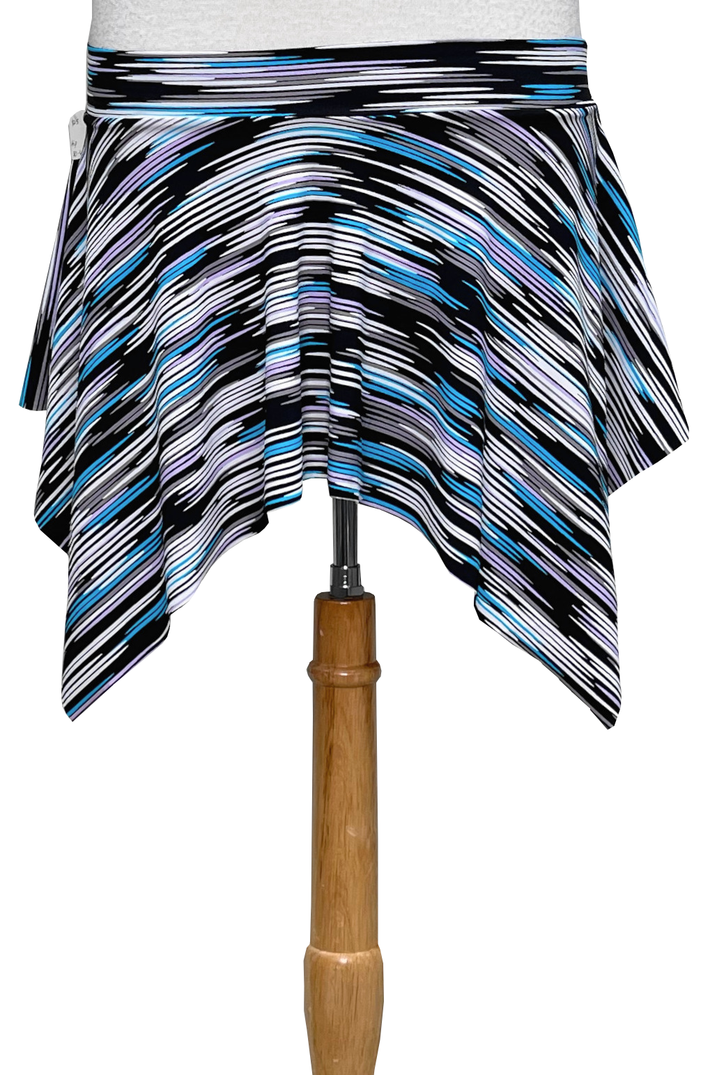 striped lycra mini skirt