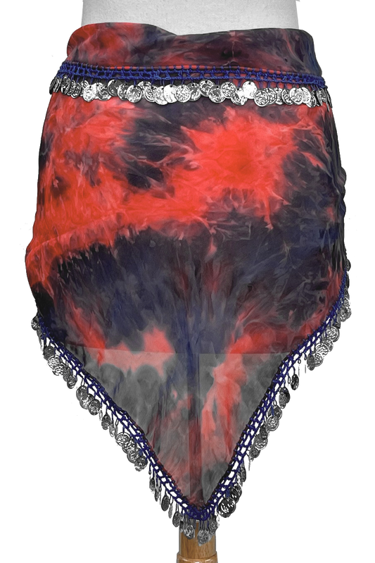 Tie dyed hip scarf