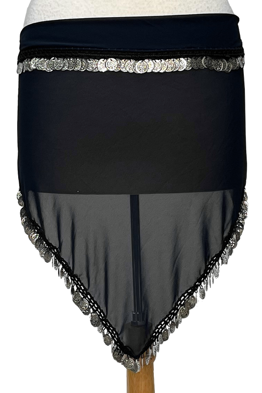 Egyptian Triangle Hip Scarf with Coin Trim