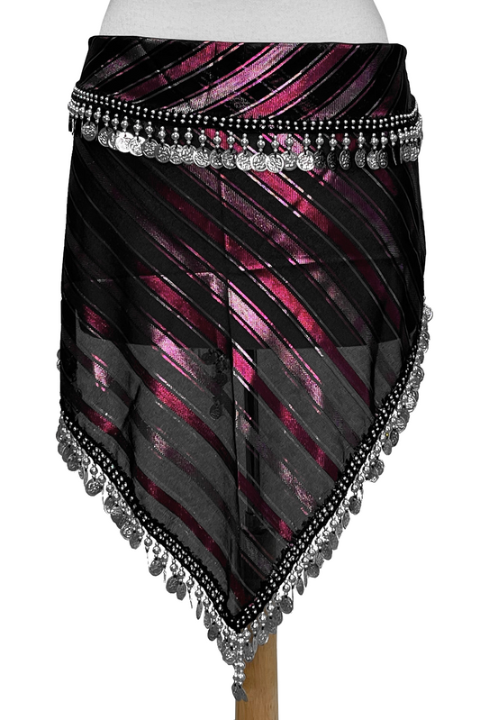 Beads and coins hip scarf