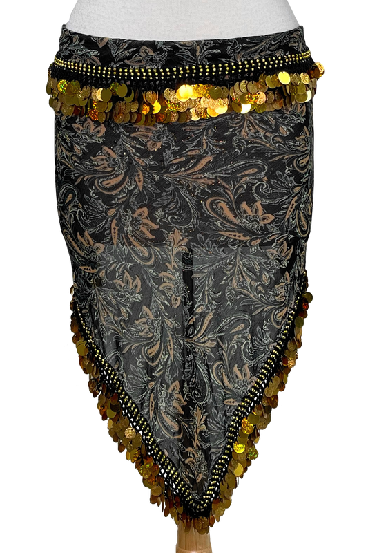 Paisley hip scarf for bellydance