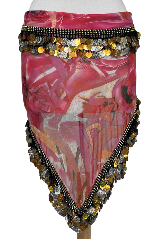 Metallic sheen hip scarf