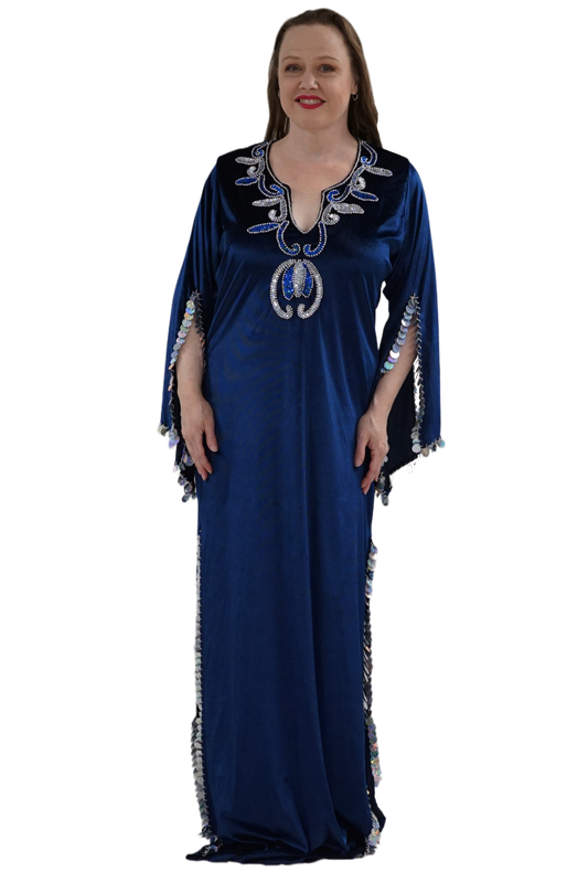 woman wearing a folkloric Egyptian dance costume