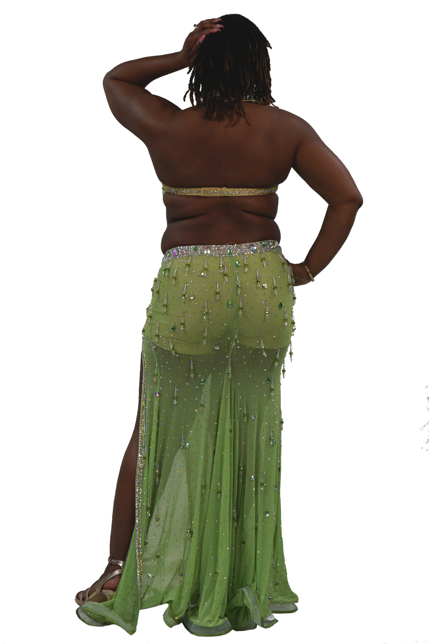 Extra long belly dance costume from Egypt