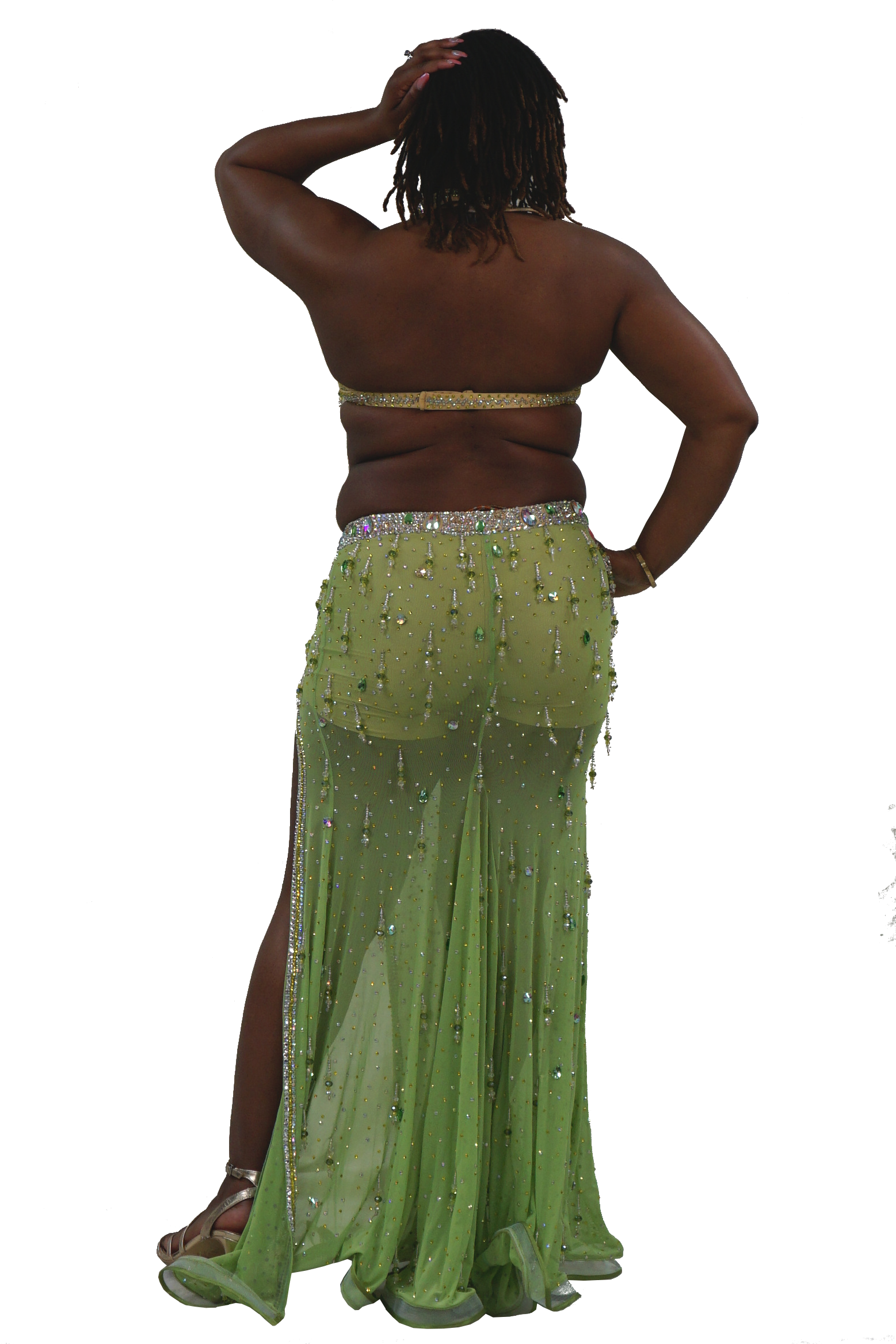 Extra long belly dance costume from Egypt