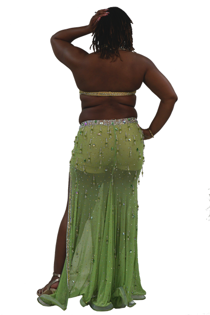 Extra long belly dance costume from Egypt