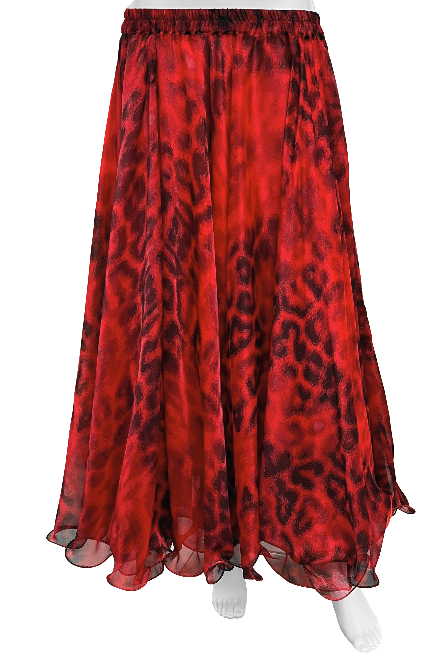 Black and red bellydance skirt