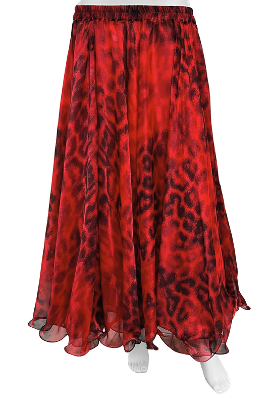 Black and red bellydance skirt