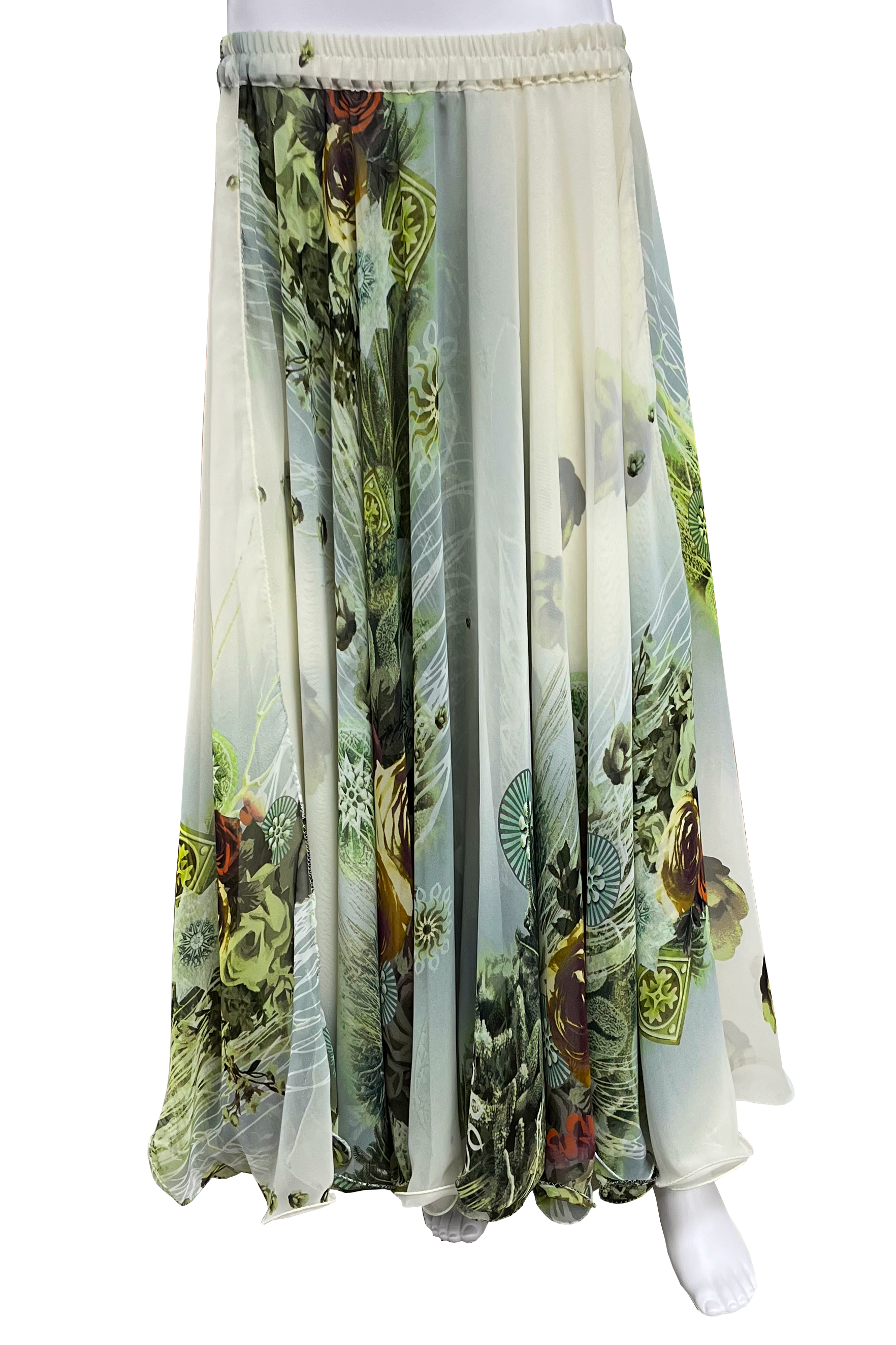 Double layer belly dance circle skirt